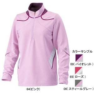 ミズノ（MIZUNO） ドライベクター・エアリーニット長袖ジップネックシャツ Women's M 69（バイオレット）