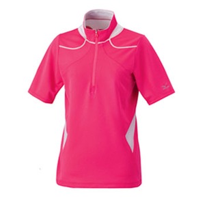 ミズノ（MIZUNO） ドライベクター・エアリーニット長袖ジップネックシャツ Women's M 65（ローズ）