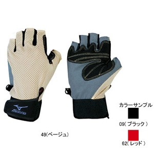 ミズノ（MIZUNO） フィンガレスメッシュトレイルグラブ L 62（レッド）