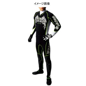J-FISH プロウェットスーツ Men's M BLACK×GREEN