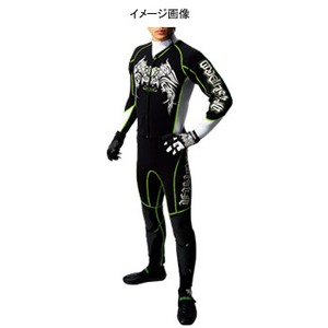 J-FISH プロウェットスーツ Men's L BLACK×GREEN