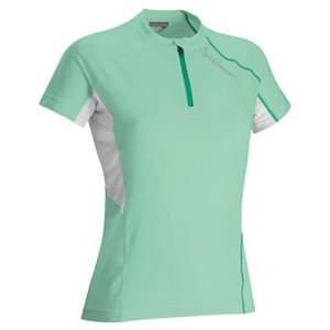 SALOMON（サロモン） トレイルランナー II 半袖ジップ テックTEE Women's M ライトミント×ホワイト