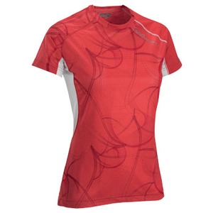 SALOMON（サロモン） トレイルランナー II 半袖 テックTEE Women's M ペールチェリー×チェリーX×ホワイト