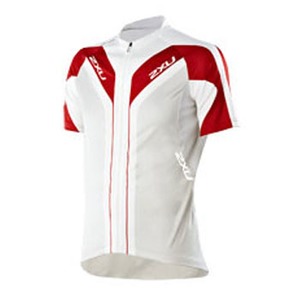 2XU（ツー・タイムズ・ユー） Elite Sublimated Cycle Jersey Men’s S White×Ginger Red