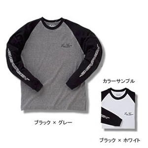 エバーグリーン（EVERGREEN） EGロングTシャツCタイプ（ツートン色） L ブラック×ホワイト