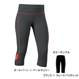 SALOMON（サロモン） TRAIL III 3／4 TIGHT Women's S ブラック×スレートバイオレッド