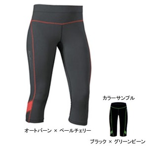 SALOMON（サロモン） TRAIL III 3／4 TIGHT Women's S ブラック×グリーンビーン