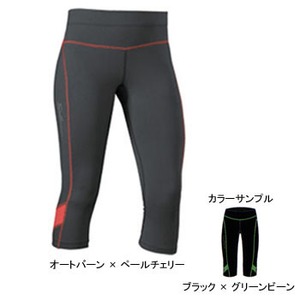 SALOMON（サロモン） TRAIL III 3／4 TIGHT Women's M ブラック×グリーンビーン