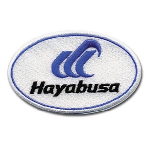ハヤブサ（Hayabusa） ハヤブサワッペンA1 W90×H56mm ホワイト