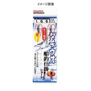 カツイチ（KATSUICHI） FT-2タチウオ船釣り仕掛ショート 1号 ／1.5m 赤