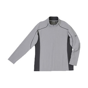 ミズノ（MIZUNO） ブレスサーモ サーマルロフト長袖ジップネックシャツ Men's XL 02（アイスグレー）