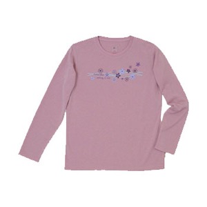 ミズノ（MIZUNO） ブレスサーモ ライトインナープリント長袖Tシャツ Women's M 64（ピンク）
