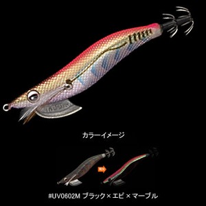 エバーグリーン（EVERGREEN） エギ番長 3.0号 ＃UV0602M ブラック×エビ×マーブル