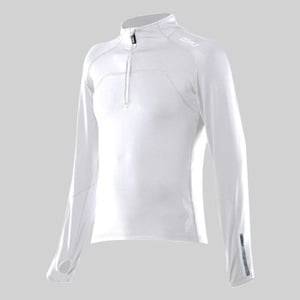 2XU（ツー・タイムズ・ユー） 3／4 Zip Thru Top Men's S WHT×WHT