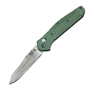 BENCHMADE（ベンチメード） Warren Osborne， Green Aluminum Handle， Plain