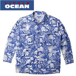 リトルオーシャン（LITTLE OCEAN） SPサーフシャツ M ブルー（BL）