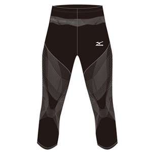 ミズノ（MIZUNO） バイオギアタイツバイオフレームセミロング Men's S 98（ブラック×チタングレー）