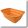 脚付きシリコン洗い桶 オレンジ