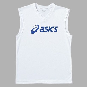 アシックス（asics） ノースリーブシャツ M・0145（ホワイト×ブルー）