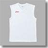 Jr.ノースリーブシャツ 130・0123（ホワイト×レッド）