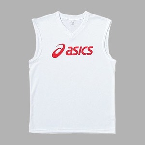 アシックス（asics） Jr.ノースリーブシャツ 150・0123（ホワイト×レッド）