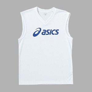アシックス（asics） Jr.ノースリーブシャツ 150・0145（ホワイト×ブルー）