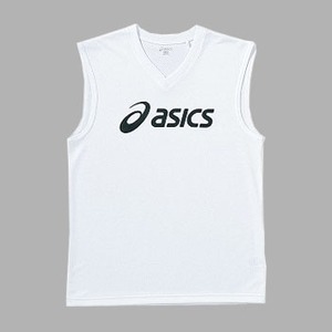 アシックス（asics） Jr.ノースリーブシャツ 130・0190（ホワイト×ブラック）