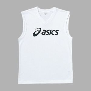 アシックス（asics） Jr.ノースリーブシャツ 140・0190（ホワイト×ブラック）