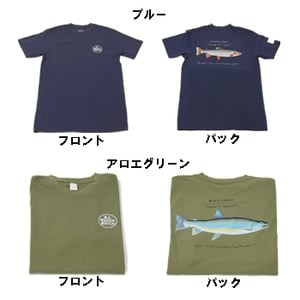 R.L WINSTONROD.CO ワールドトラウトTシャツ L アロエグリーン／ブルトラウト