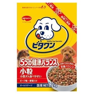 日本ペットフード ビタワン 5つの健康バランス ビーフ味小粒 1.2Kg