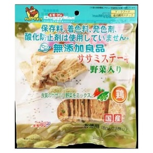 ドギーマンハヤシ 無添加良品 ササミステーキ 野菜入 180g