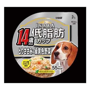 いなばペットフード（INABA） INABA 低脂肪カップ 14歳からのとりささみ&緑黄色野菜 QDC-14 80g