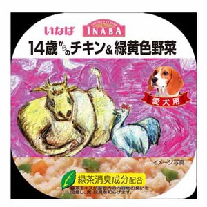 いなばペットフード（INABA） INABA カップトレイ 14歳からのチキン&緑黄色野菜 QDT-04 110g