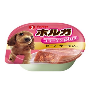 PETLINE（ペットライン） ドッグビット ホルガ コラーゲンプラス ビーフ・サーモン入り 80g