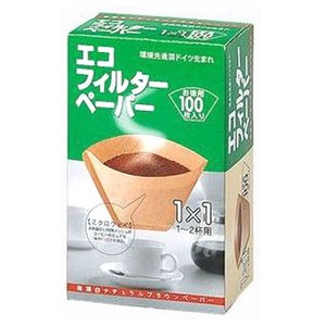 メリタジャパン（Melitta） エコ フィルターペーパー 1×1G 100枚入 ブラウン