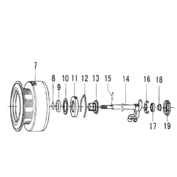 ダイワ(Daiwa) パーツ:セルテート･1500/2000 ローターナットベアリングプレート No016 160:455 1000～2500番用その他パーツ