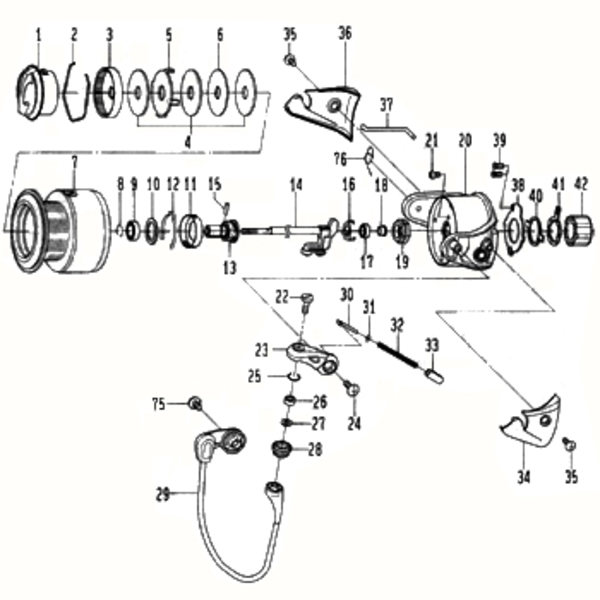 ダイワ(Daiwa) パーツ:セルテート･3500/4000 ローラーボールベアリング No026 10E:138 3000～5000番用その他パーツ