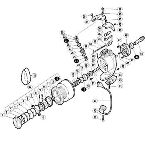 シマノ(SHIMANO) パーツ:02ツインパワー 5000PG 内ゲリレバー No35 01619 3000～5000番用その他パーツ