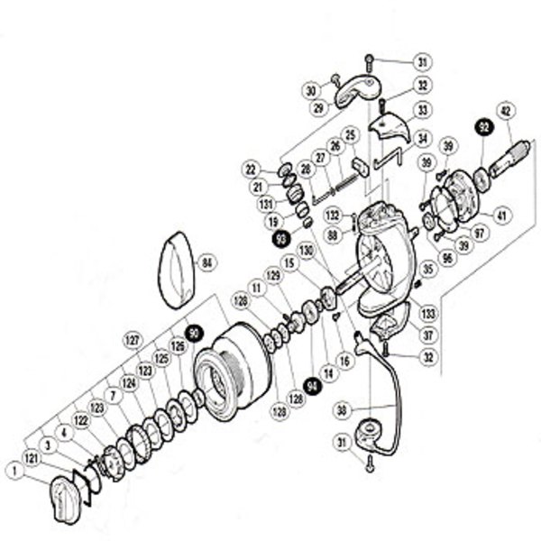 シマノ(SHIMANO) パーツ:03ツインパワー C3000 アームローラブッシュ No19 01830 3000～5000番用その他パーツ