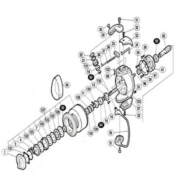 シマノ(SHIMANO) パーツ:03ツインパワー C3000 ボールベアリング No92 01830 3000～5000番用その他パーツ