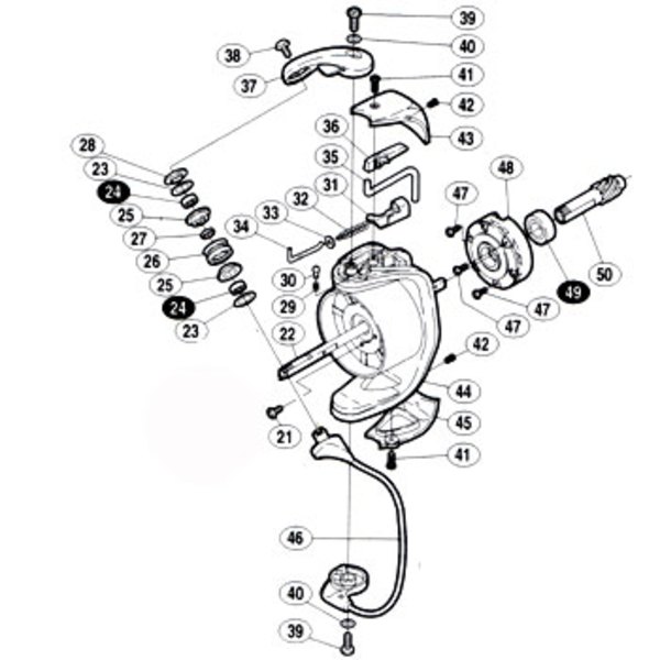 シマノ(SHIMANO) パーツ:02ツインパワー 4000HG アームローラーベアリングカラー No27 01616 3000～5000番用その他パーツ