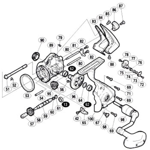 シマノ(SHIMANO) パーツ:02ツインパワー 5000PG フリクションリング No53 01619 3000～5000番用その他パーツ