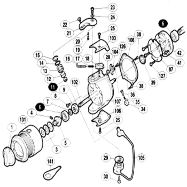 シマノ(SHIMANO) パーツ:00ツインパワー 3000MgS スプール組 No131 01502 3000～5000番用スプールパーツ