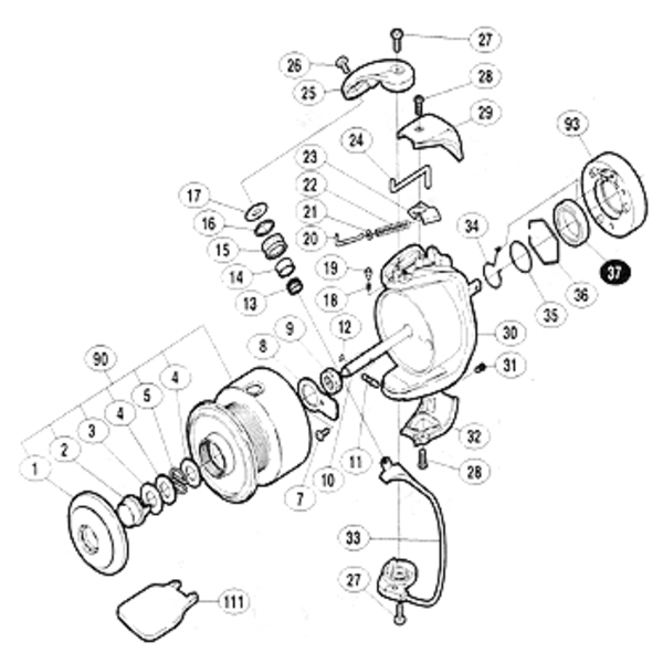 シマノ(SHIMANO) パーツ:02 BB-X EV 3000 アオリイカ プッシュボタン No2 01644