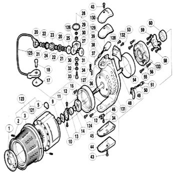 シマノ(SHIMANO) パーツ:スーパーエアロ チタン 右 スプール組 4号用 No123 01290｜アウトドア用品・釣り具通販はナチュラム