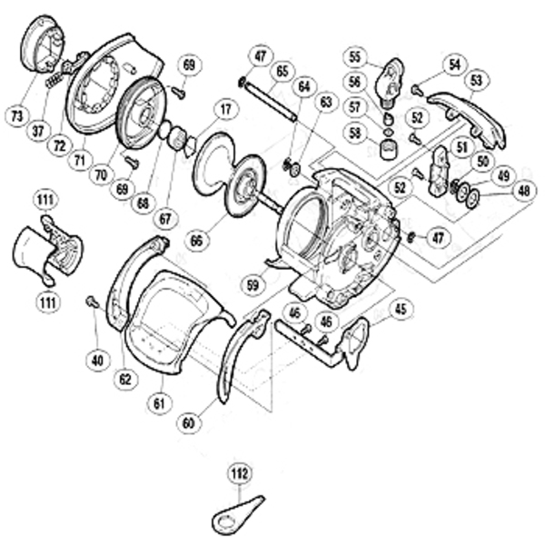 シマノ(SHIMANO) パーツ:03 クイックファイヤー 小船 400XT E形止メ輪2(部品No64) 01780