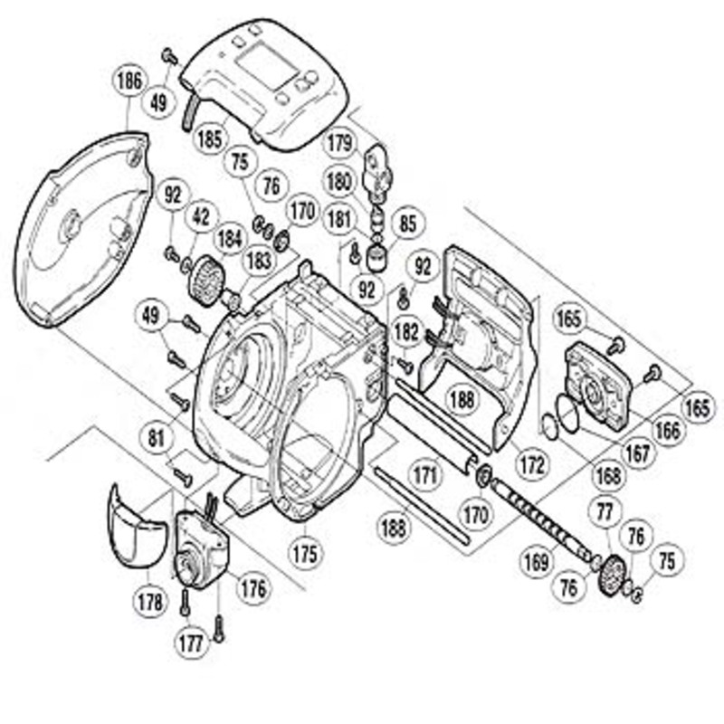 シマノ(SHIMANO) パーツ:99 電動丸 3000XH 本体枠組(部品No.175) 01442