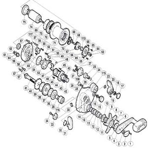 シマノ(SHIMANO) パーツ:04 電動丸 1000H A-RB 減速ギヤ用プレート(A)組(部品No.070)  01859｜アウトドア用品・釣り具通販はナチュラム