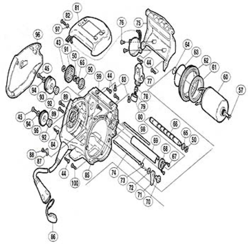 シマノ(SHIMANO) パーツ:01 電動丸 1000H モーター組(部品No.060