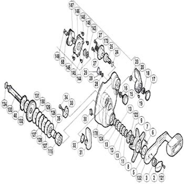 シマノ(SHIMANO) パーツ:04 電動丸 3000H A-RB ローラークラッチ(部品No.116) 01860